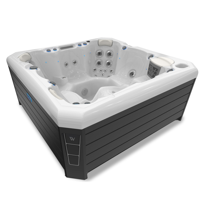 Minipiscina Malaga Life Deluxe alb lucios, Wellis, sistem stereo myMusic, 6 locuri, 218 × 218 cm [2]