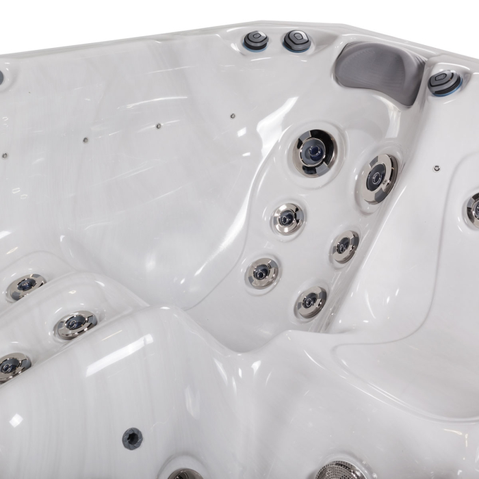 Minipiscina Malaga Life Deluxe alb lucios, Wellis, sistem stereo myMusic, 6 locuri, 218 × 218 cm [9]