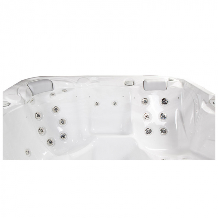 Minipiscina Pluto alb lucios, Wellis, MyLine, sistem stereo myMusic, 5 locuri, 200x200 cm [7]