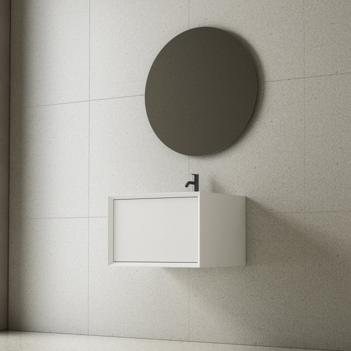 Mobilier baie suspendat cu lavoar inclus alb mat, 60x52 cm, Elysium Helen [2]