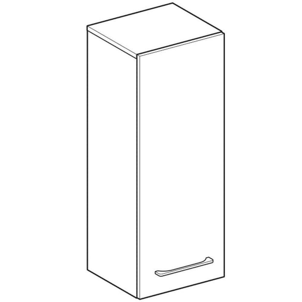 Dulap baie suspendat Geberit Selnova Square, o usa, 85 cm, gri inchis mat [2]