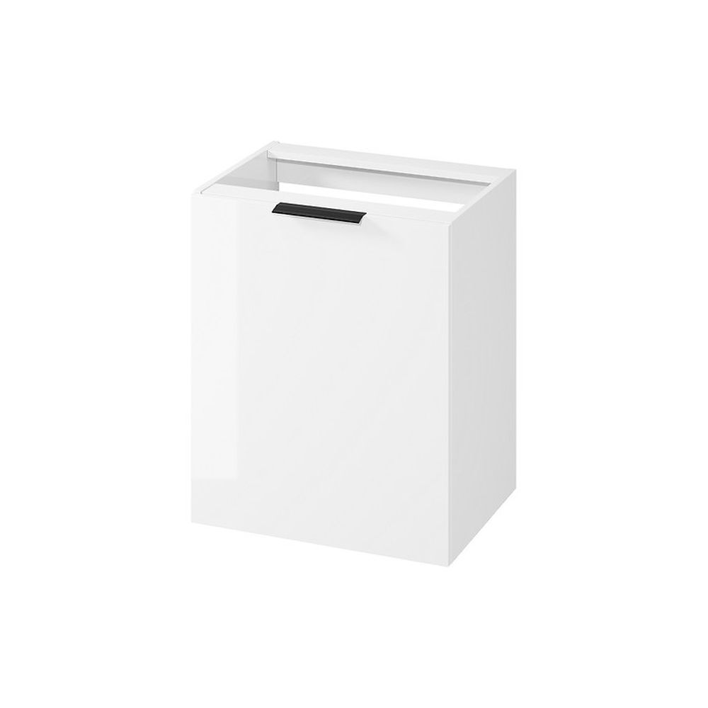 Dulap baie suspendat Cersanit City 60 pentru lavoar cu sertar cos rufe, alb, montat [2]