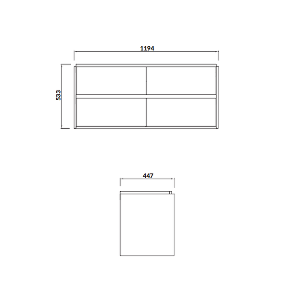 Dulap baie suspendat Cersanit Crea pentru lavoar incastrabil, 120 cm, alb, montat [3]