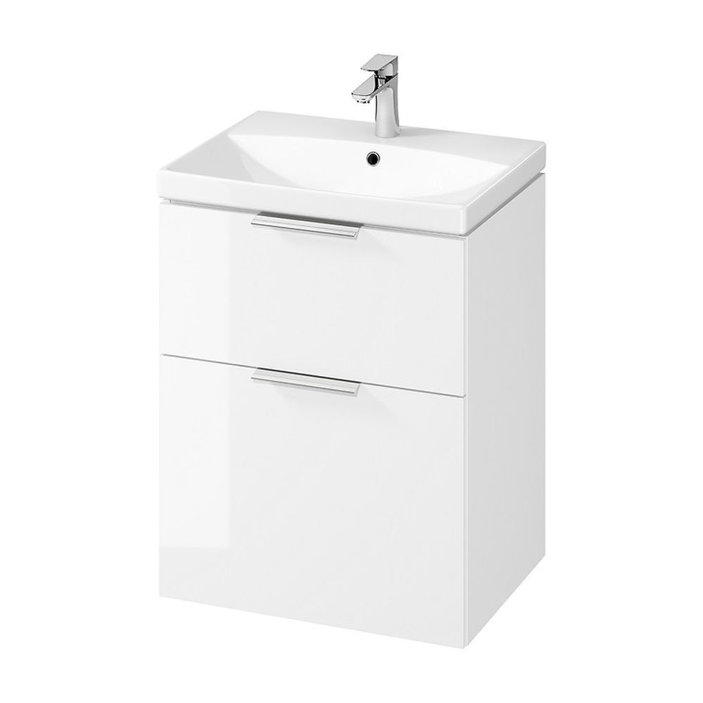 Dulap baie suspendat Cersanit City 60 pentru lavoar, alb [3]