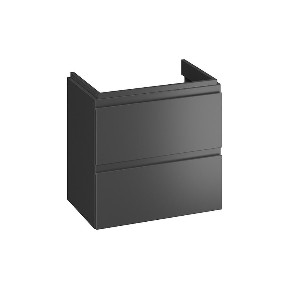 Dulap baie suspendat Cersanit Moduo Slim 60 pentru lavoar, antracit mat, montat [2]