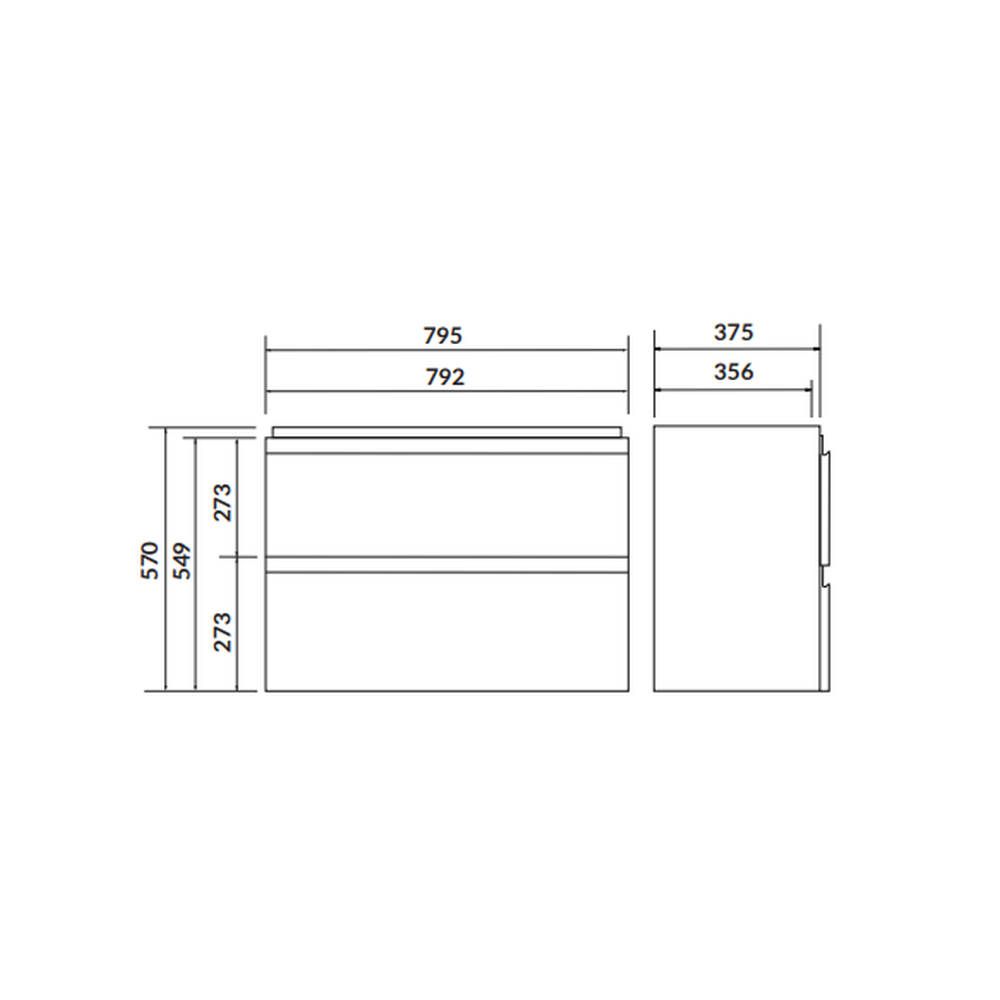Dulap baie suspendat Cersanit Moduo Slim 80 pentru lavoar, antracit mat, montat [3]