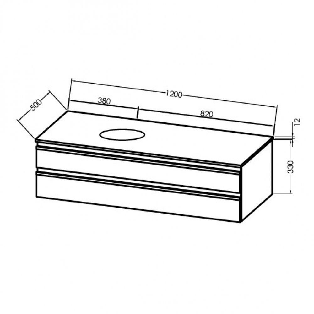 Dulap baie suspendat KolpaSan Alexis, 120 cm, pentru lavoar pe blat, verde mat [5]