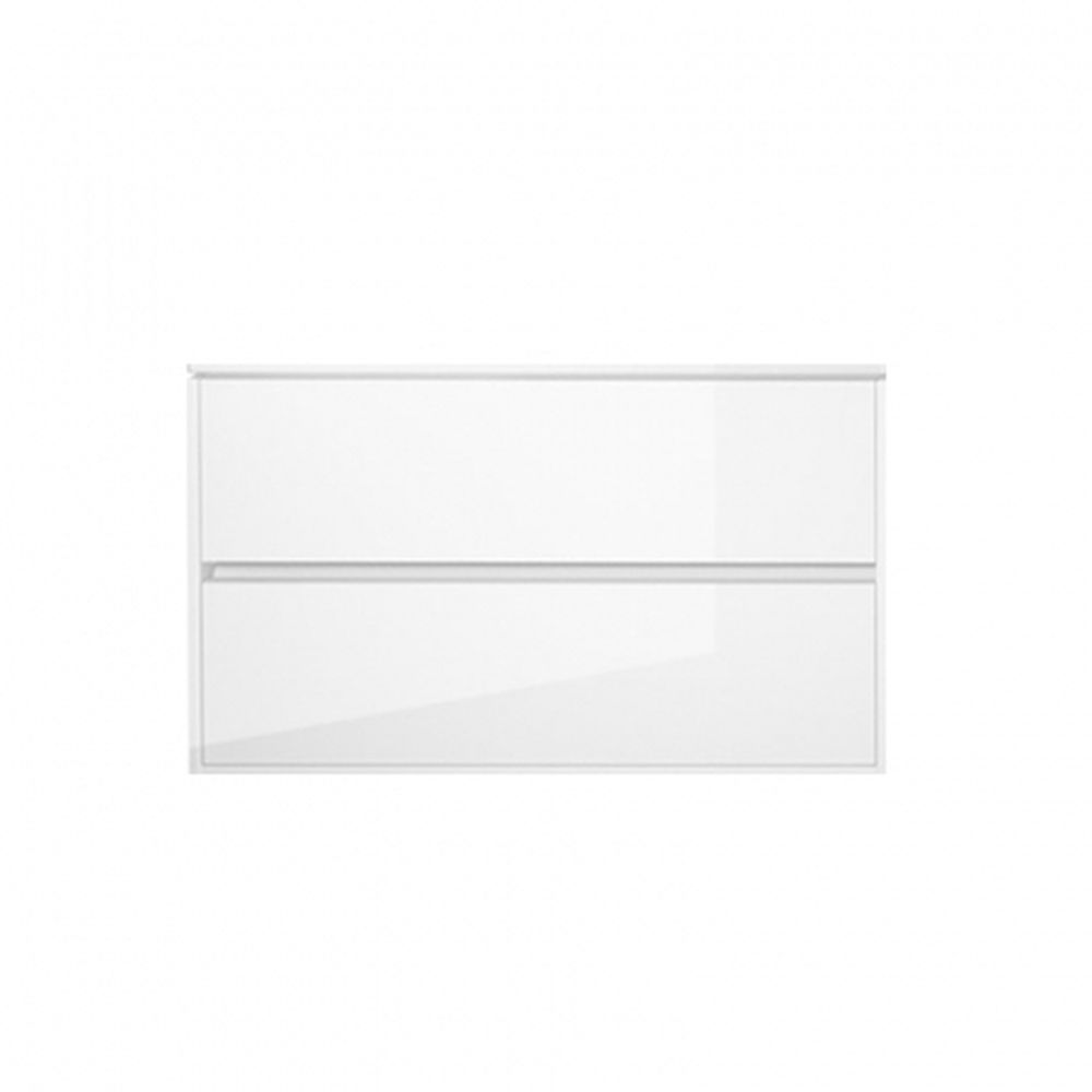Mobilier lavoar suspendat cu 2 sertare Cersanit, alb, 80 cm, Crea [2]
