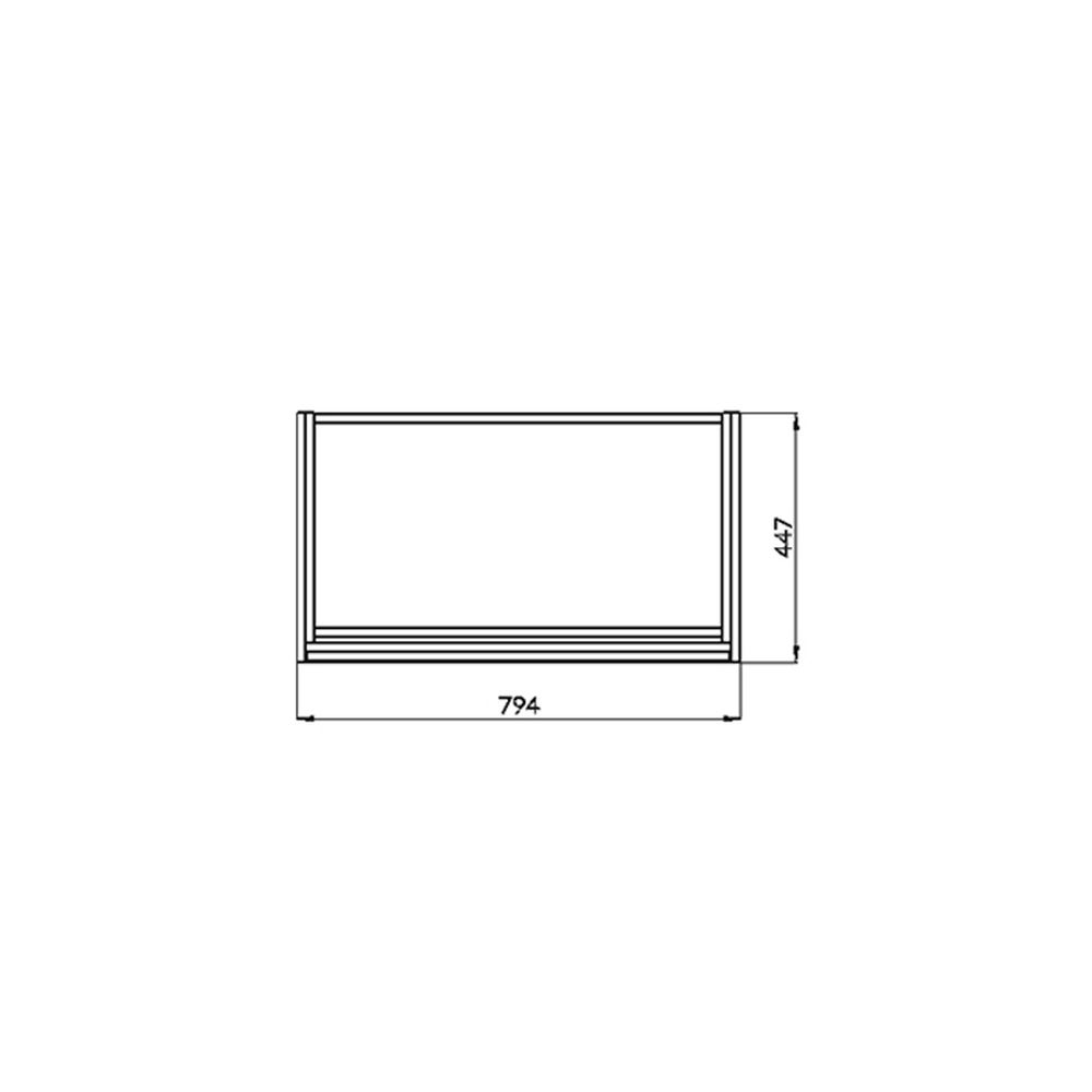 Mobilier lavoar suspendat cu 2 sertare Cersanit, gri, 80 cm, Crea [7]
