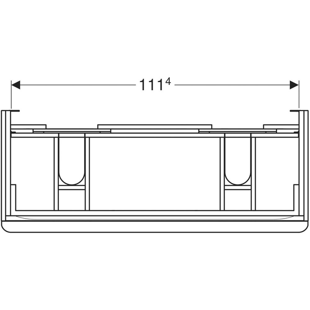 Dulap baie suspendat Geberit Smyle Square pentru lavoar, 120 cm, alb [6]