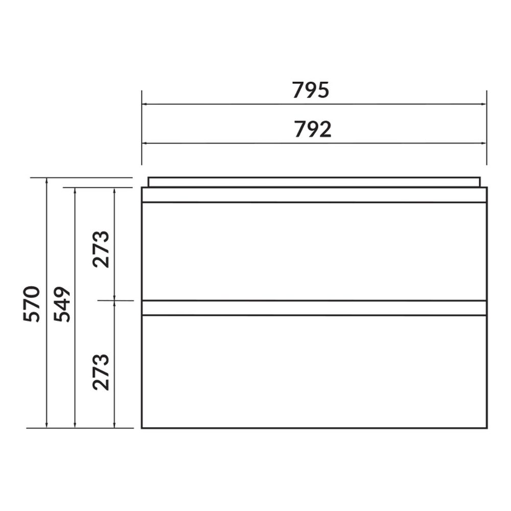 Dulap baie suspendat Cersanit Moduo Slim 80 pentru lavoar incastrabil, alb [2]