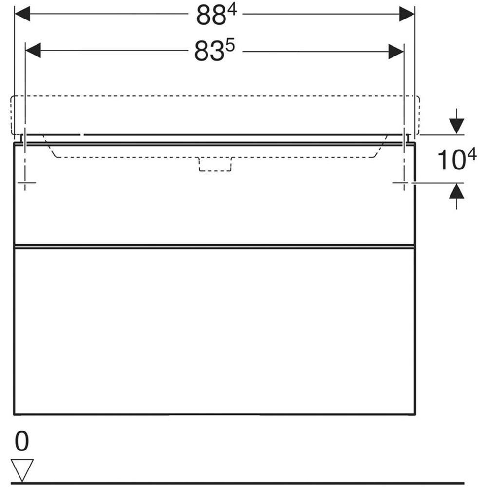 Dulap baie suspendat Geberit Smyle Square pentru lavoar, 80 cm, alb [5]