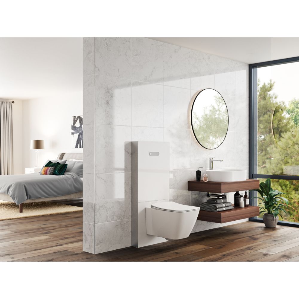 Modul Ideal Standard NeoX pentru vas wc suspendat, sticla alba, actionare pneumatica [4]