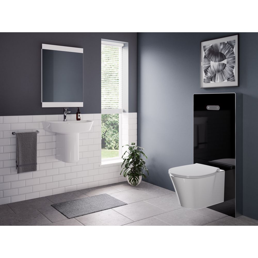 Modul Ideal Standard NeoX pentru vas wc suspendat, sticla neagra, actionare pneumatica [5]