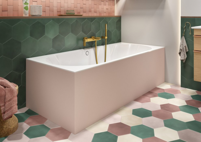 Cada baie dreptunghiulara incastrata, alba, compozit-quaryl, cu sifon si preaplin, Villeroy & Boch Oberon 2.0 [2]