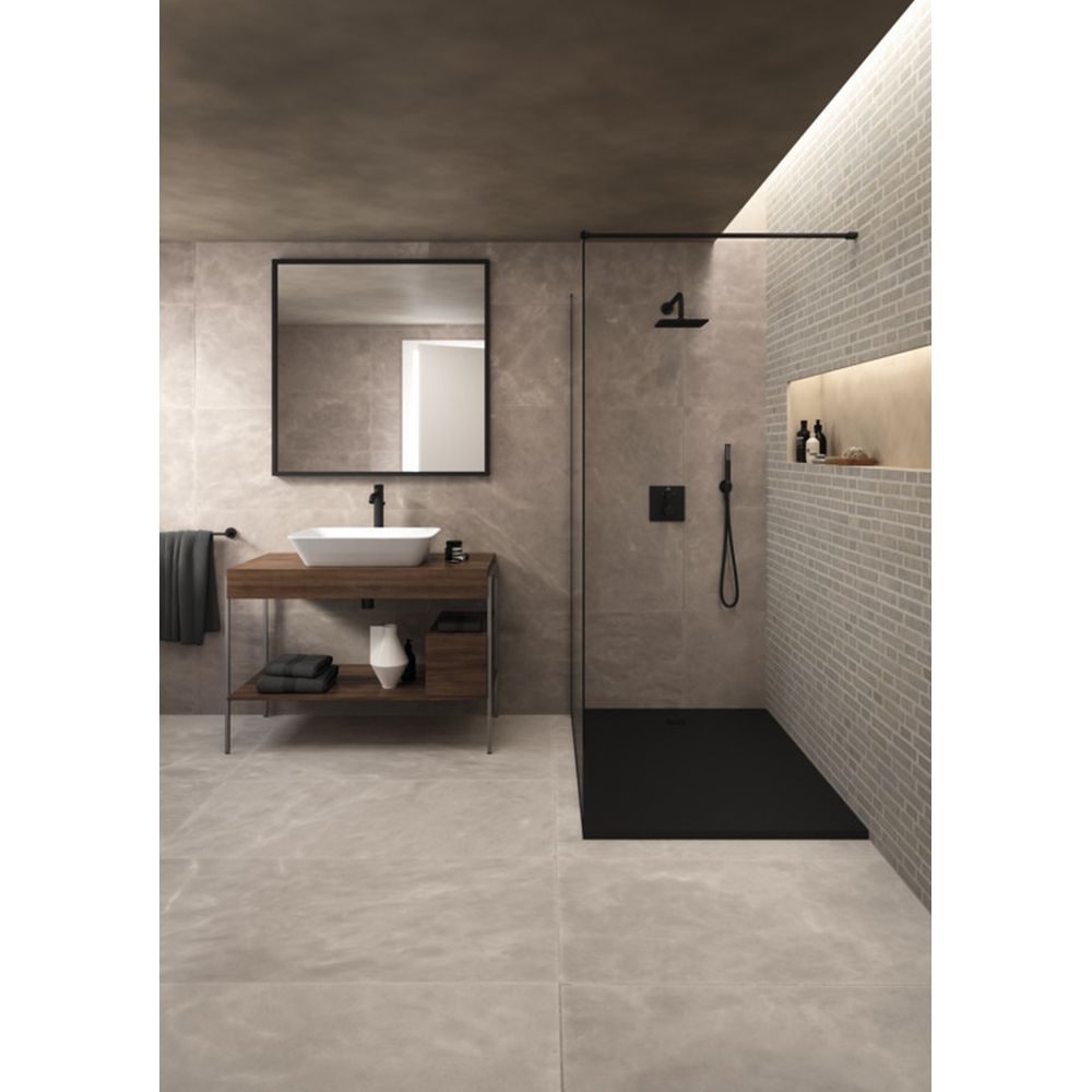 Oglinda patrata cu iluminare LED Ideal Standard Conca 100 cm rama neagra [4]