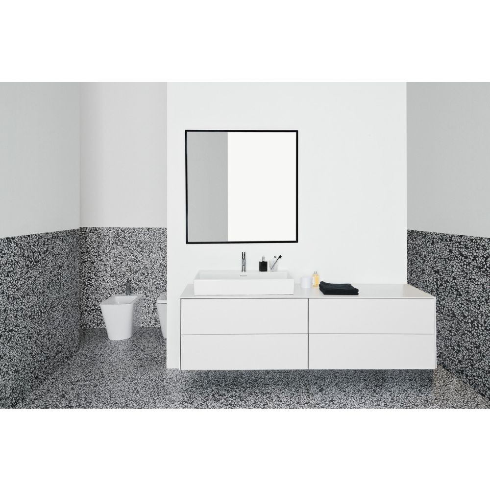 Oglinda patrata cu iluminare LED Ideal Standard Conca 100 cm rama neagra [3]