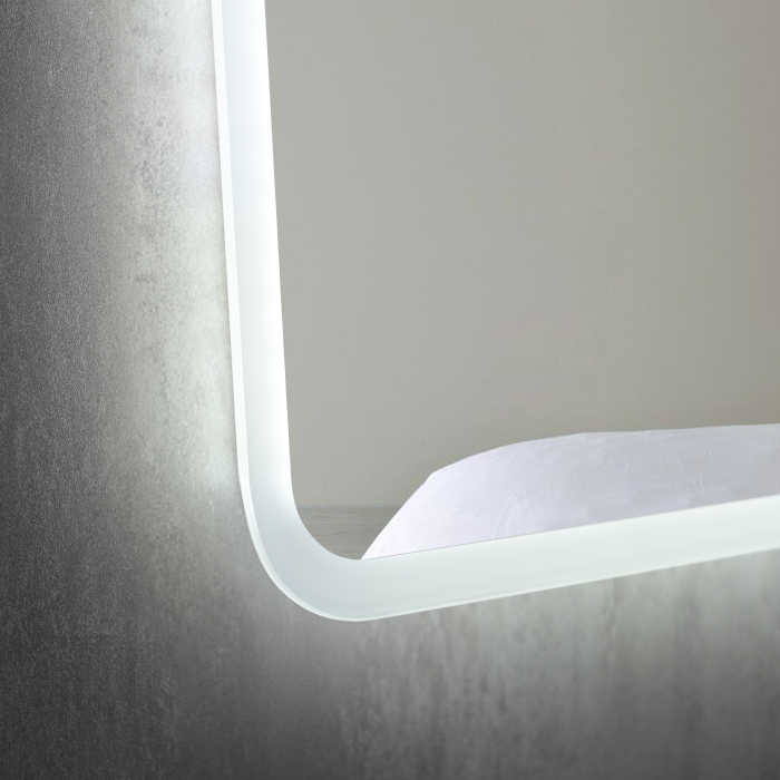 Oglinda baie 80x60 cm, cu iluminare LED, functie dezaburire si intrerupator touch, Belform Atlantis [7]