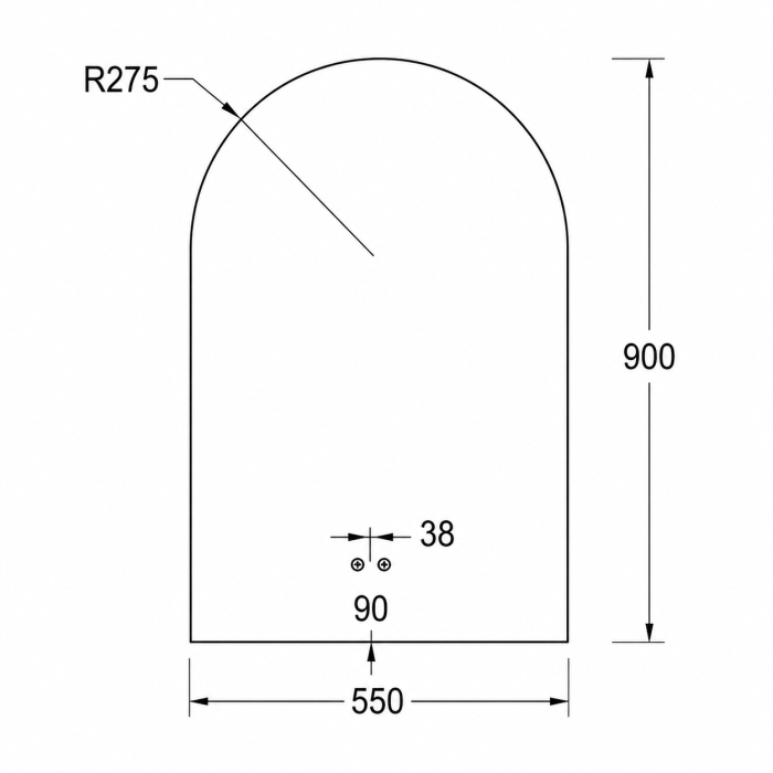 Oglinda baie 55x90 cm, LED, dezaburire si lumina ambientala, Fluminia Bilbao [2]