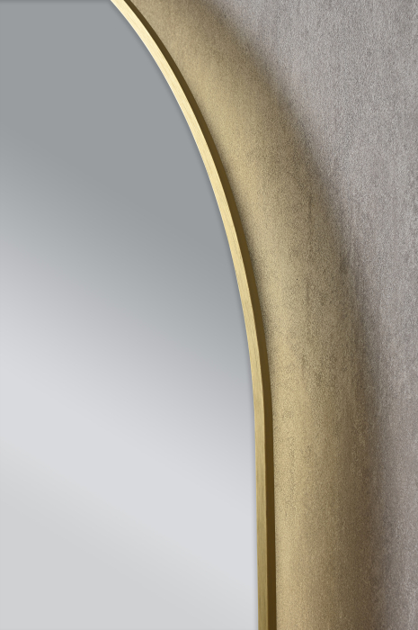 Oglinda baie 60x85 cm, reversibila, cu iluminare LED, rama slim aurie si senzor miscare, Belform Fortuna [4]