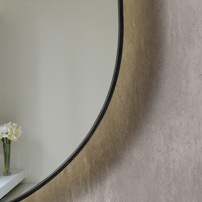 Oglinda baie 60x85 cm, reversibila, cu iluminare LED, rama slim neagra si senzor miscare, Belform Infinity [6]