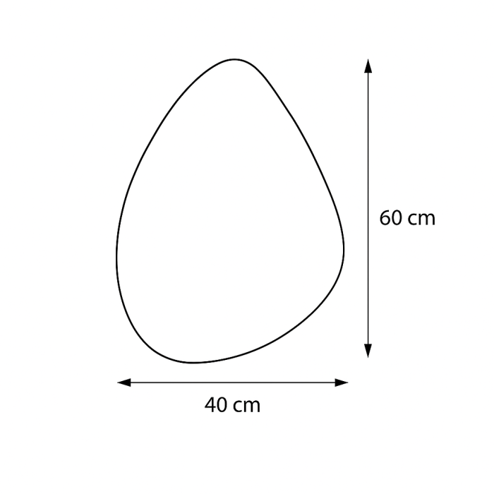 Oglinda baie lacrima cu 2 functii 40x60 cm, forma neregulata, Basic Touch [2]
