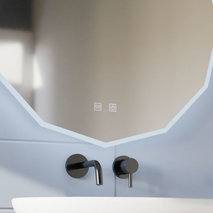 Oglinda baie cu cu iluminare LED si functie dezaburire 50 cm, rotunda, VivoTouch [3]