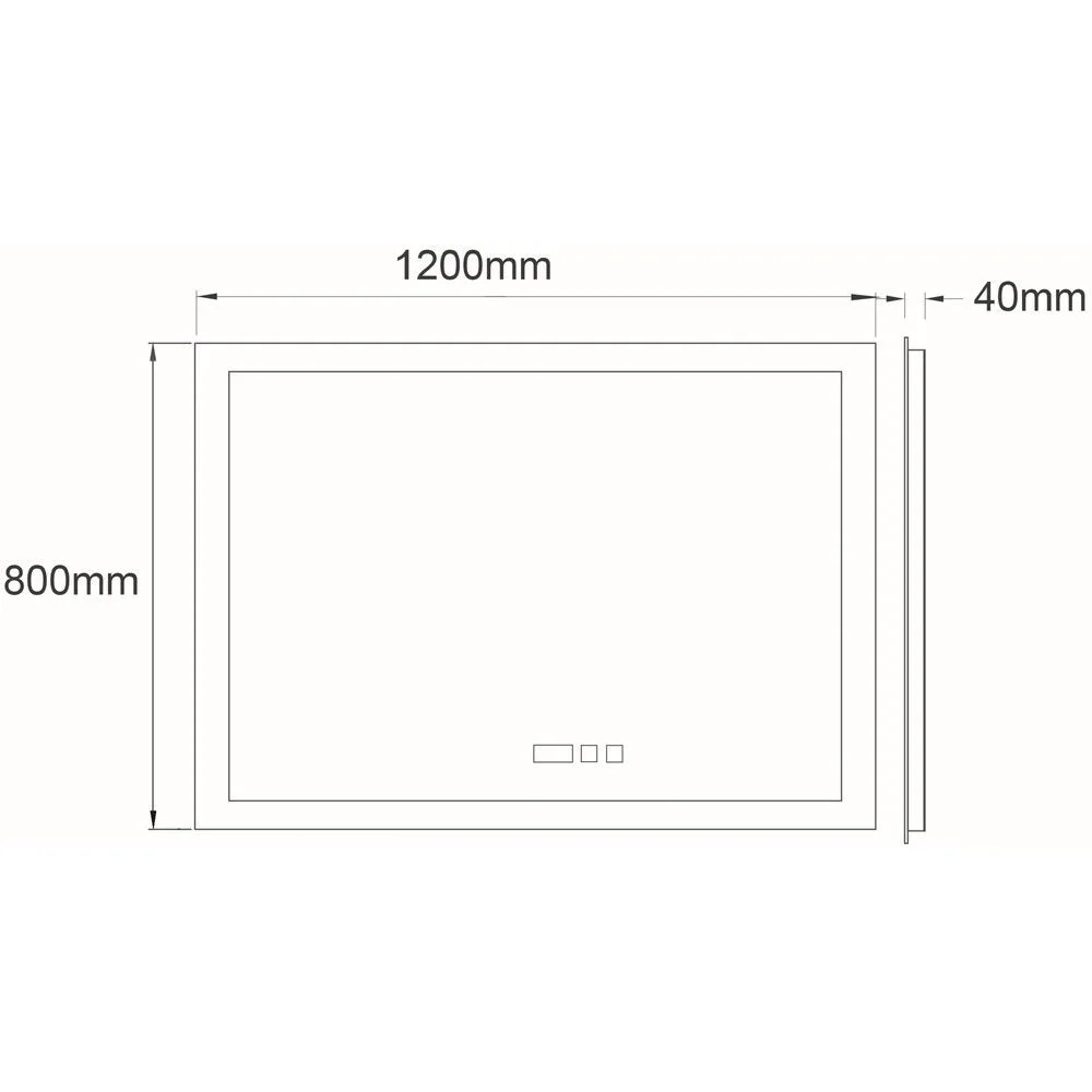 Oglinda baie cu iluminare LED 3 culori, intrerupator Touch, ceas, lupa, functie dezaburire, 120x80 cm Belform Atlantis [5]