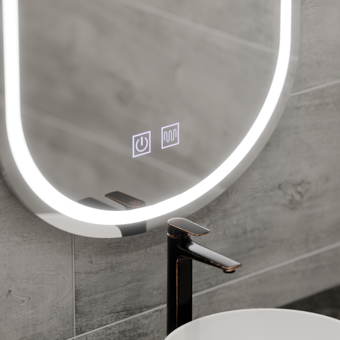 Oglinda baie cu iluminare LED 50x80 cm si functie de dezaburire, ovala, Velara Touch [3]