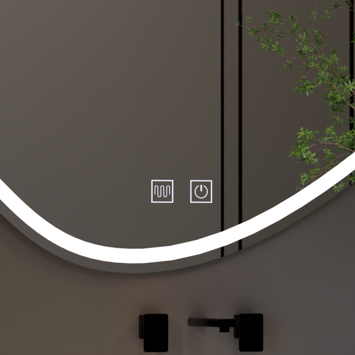 Oglinda baie  cu iluminare LED si functie dezaburire 90x65 cm, Quassare [3]