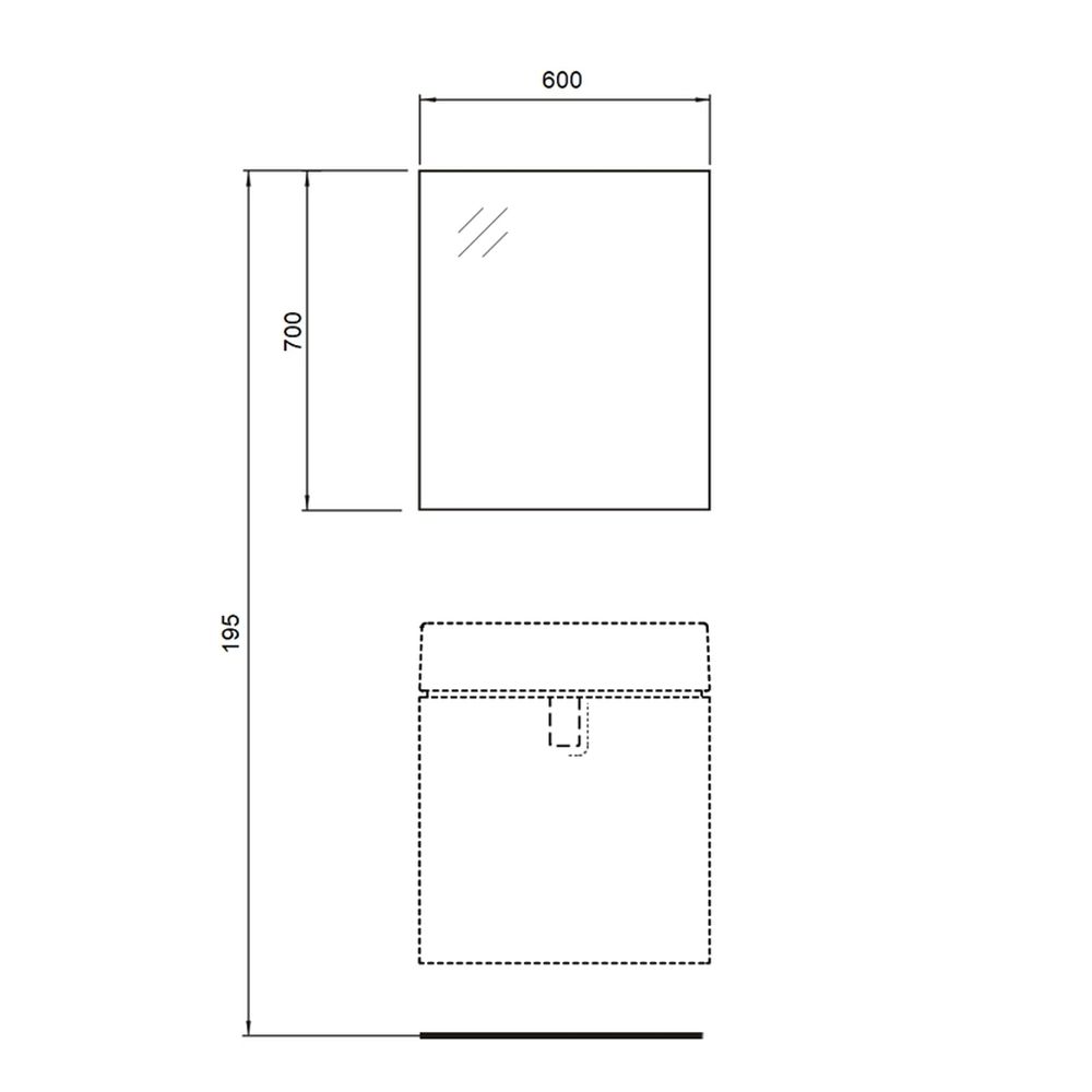 Oglinda baie 60 cm cu rama metalica Kolo Geberit Group,Twins [5]