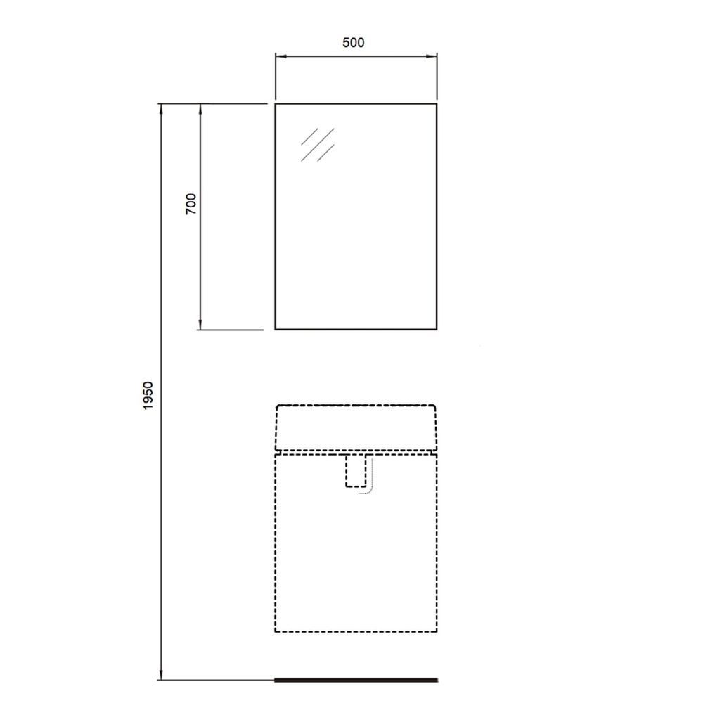 Oglinda baie 50 cm cu rama metalica Kolo Geberit Group,Twins [7]