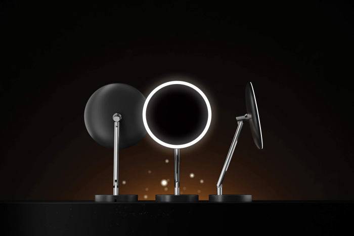 Oglinda cosmetica baie cu iluminare LED si picior crom Deante Silia [4]