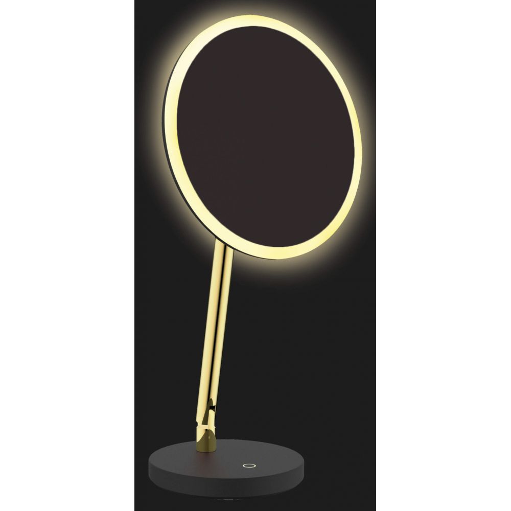 Oglinda cosmetica baie cu iluminare LED si picior auriu Deante Silia [5]