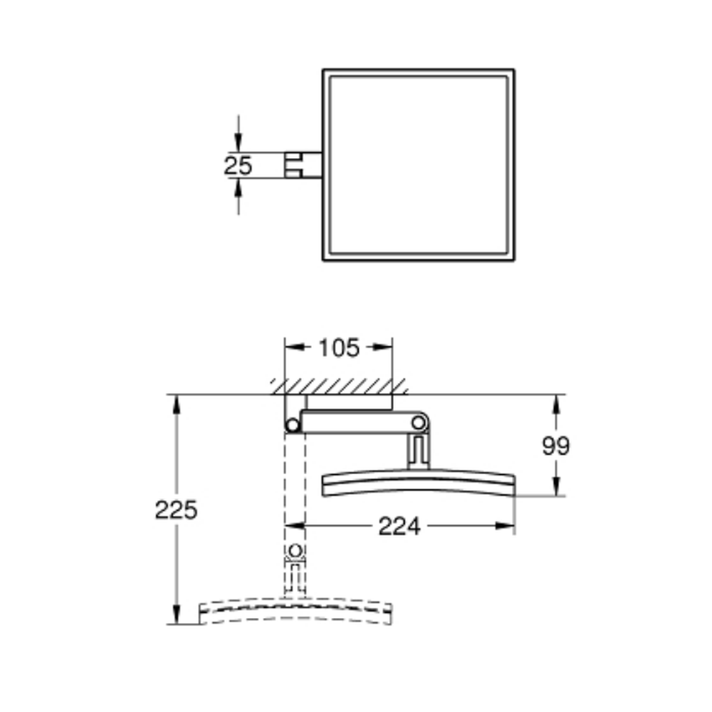Oglinda cosmetica Grohe Selection Cube crom lucios [3]