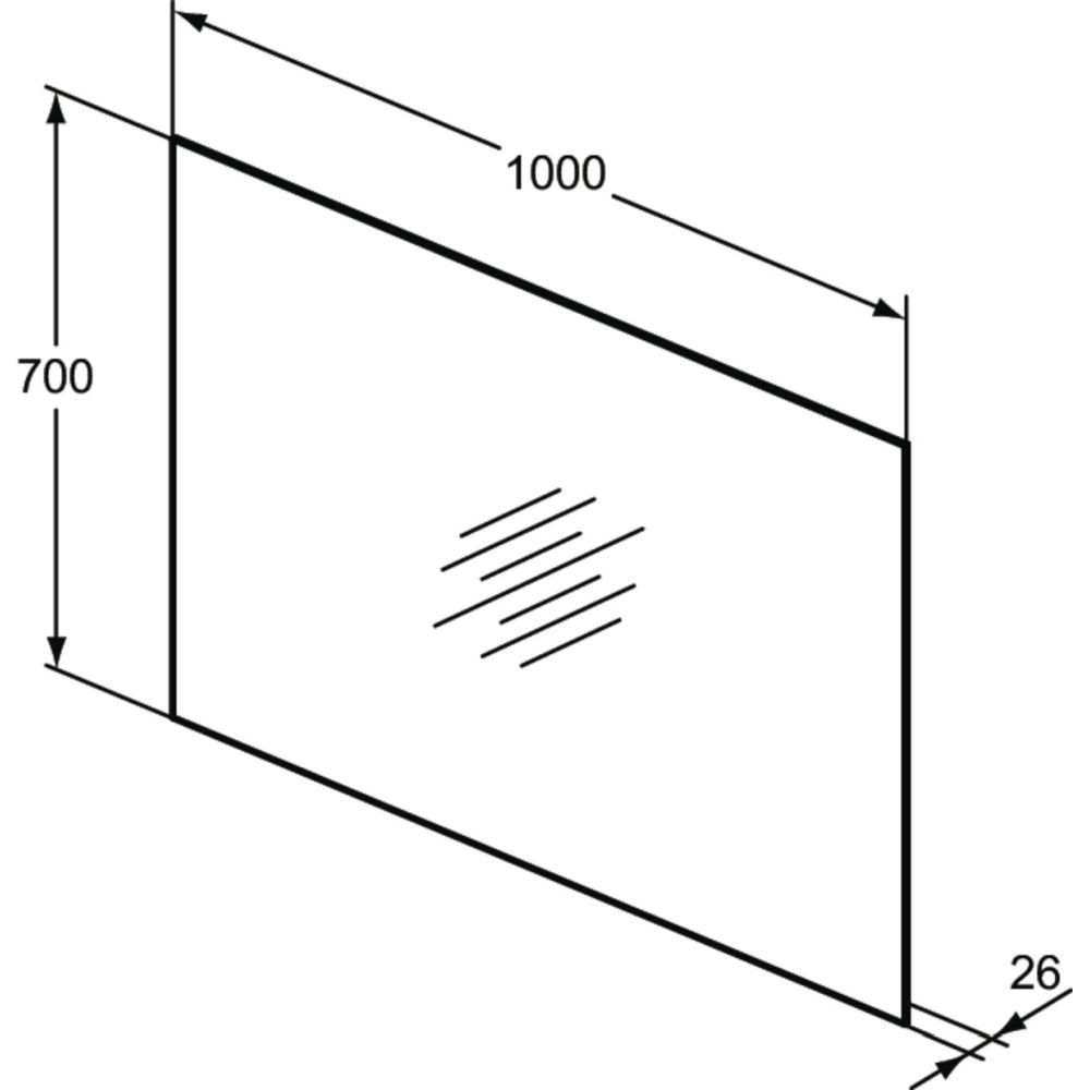 Oglinda dreptunghiulara cu iluminare LED si dezaburire Ideal Standard Mirror&Light Ambient 100 cm [5]