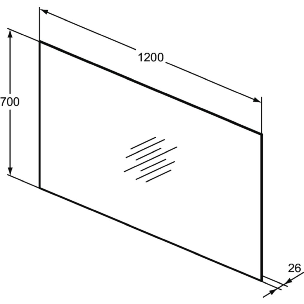 Oglinda dreptunghiulara cu iluminare LED si dezaburire Ideal Standard Mirror&Light Ambient 120 cm [6]