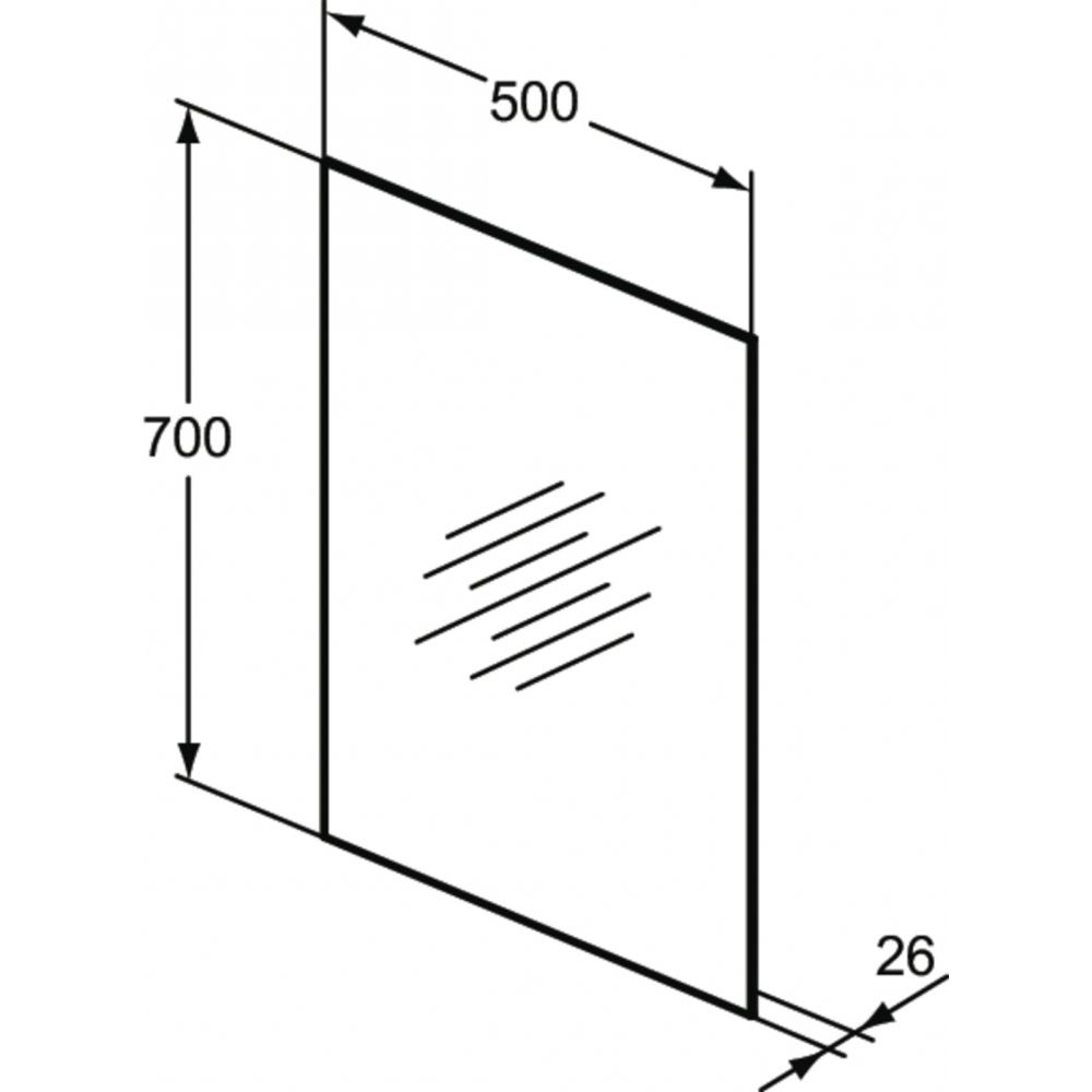 Oglinda dreptunghiulara cu iluminare LED si dezaburire Ideal Standard Mirror&Light Ambient 50 cm [3]