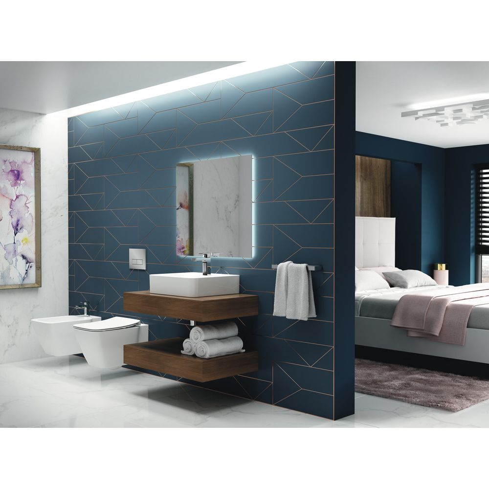 Oglinda dreptunghiulara cu iluminare LED si dezaburire Ideal Standard Mirror&Light Ambient 80 cm [3]