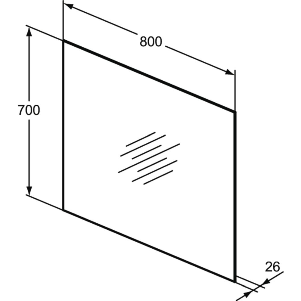Oglinda dreptunghiulara cu iluminare LED si dezaburire Ideal Standard Mirror&Light Ambient 80 cm [5]
