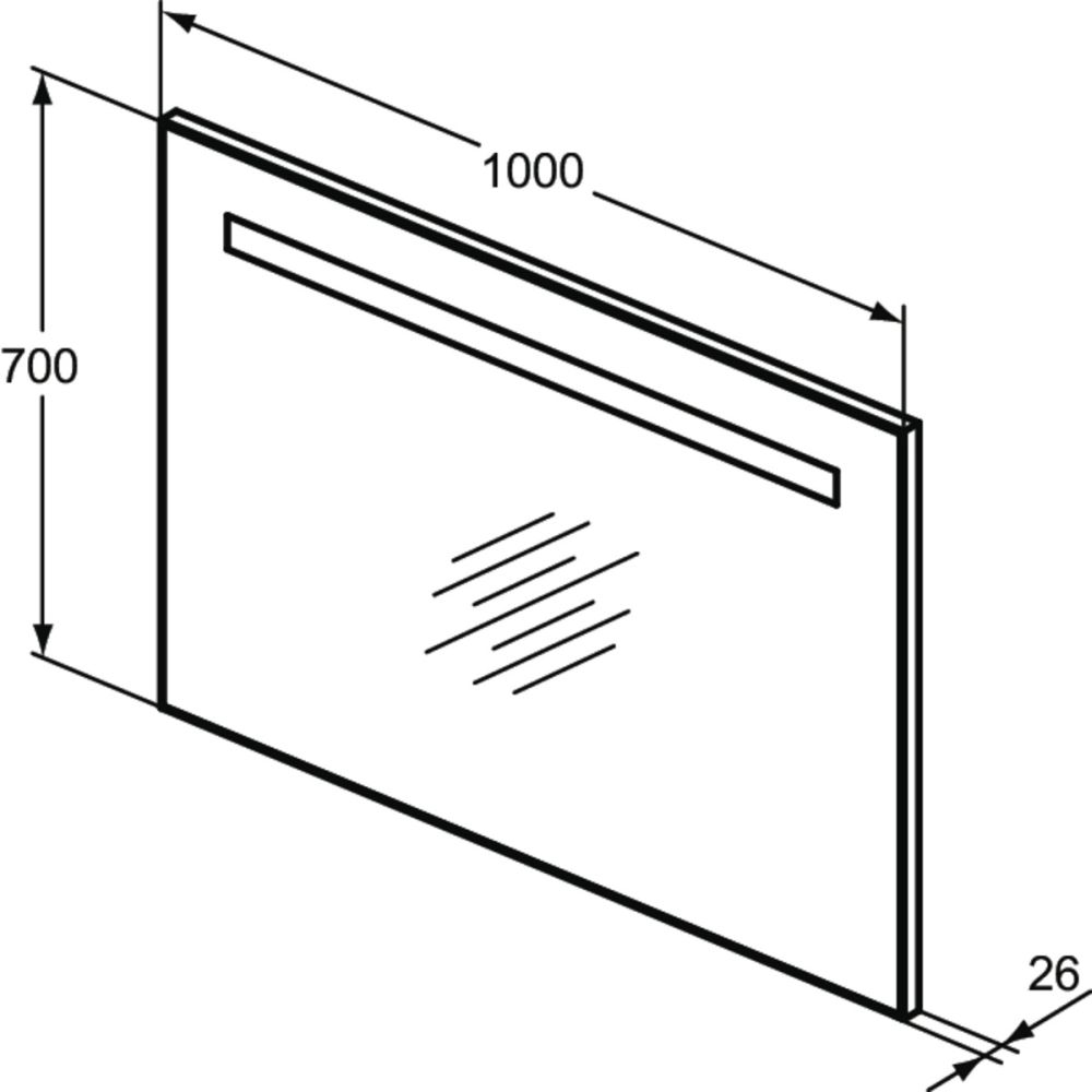Oglinda dreptunghiulara cu iluminare LED si dezaburire Ideal Standard Mirror&Light 100 cm [3]