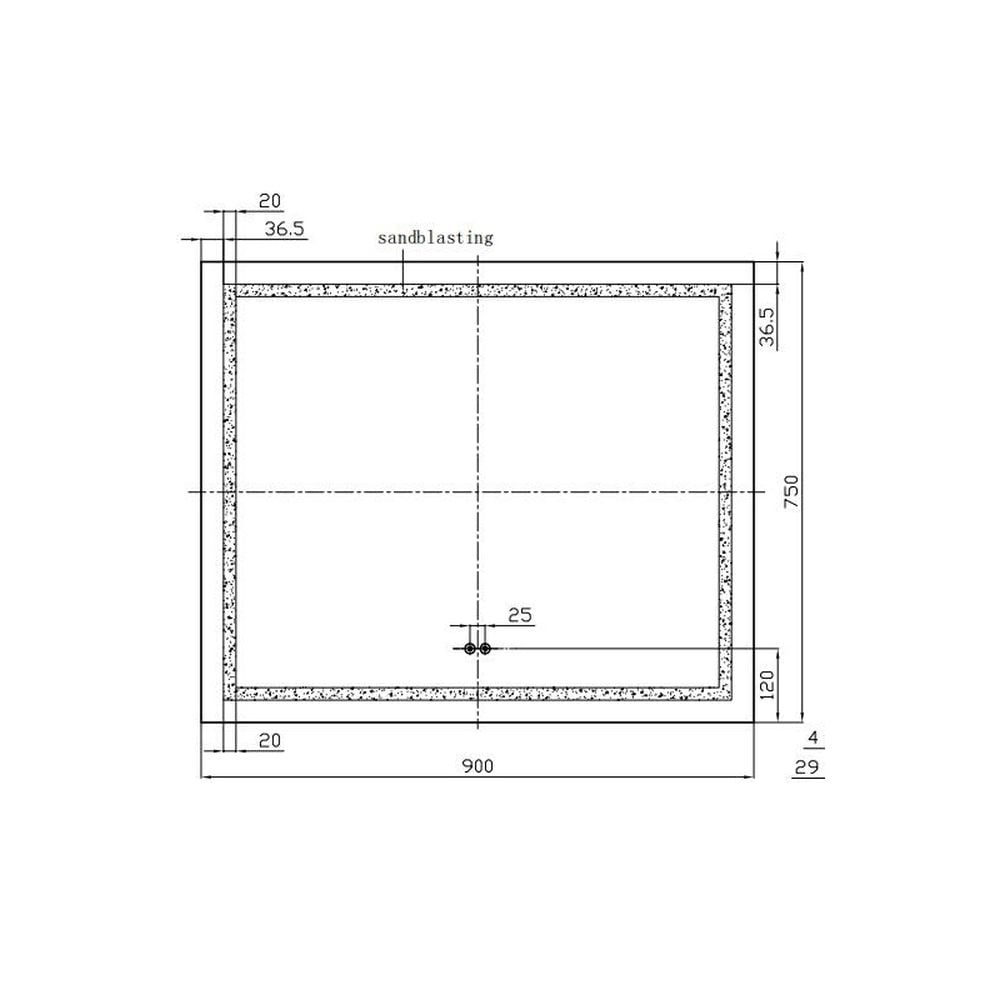 Oglinda dreptunghiulara 90 cm cu iluminare LED si dezaburire, Fluminia, Ando [2]
