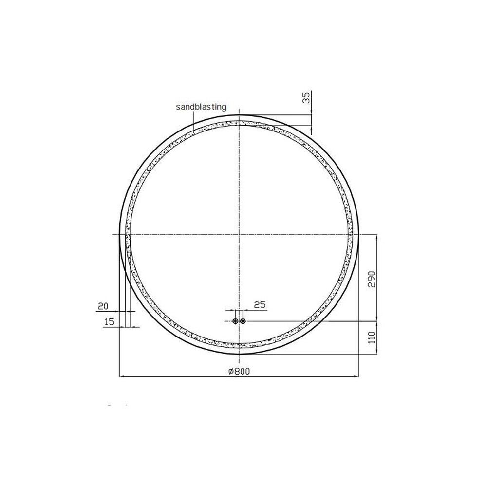 Oglinda rotunda 80 cm cu iluminare LED si dezaburire, Fluminia, Ando [2]