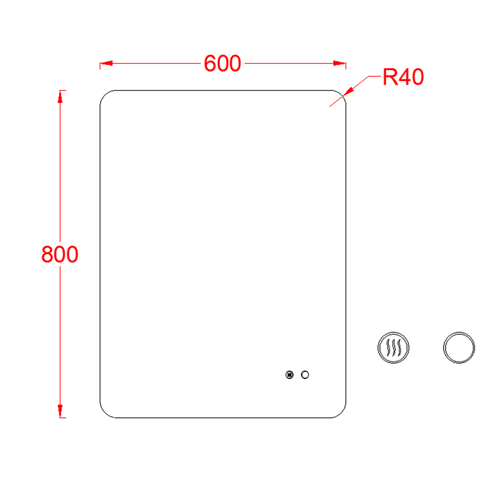 Oglinda dreptunghiulara cu iluminare LED 3 culori si dezaburire, 60 cm, Fluminia Verona [6]
