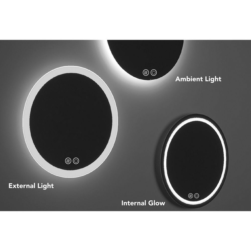Oglinda dreptunghiulara cu iluminare LED 3 culori si dezaburire, 90 cm, Fluminia Palladio [4]