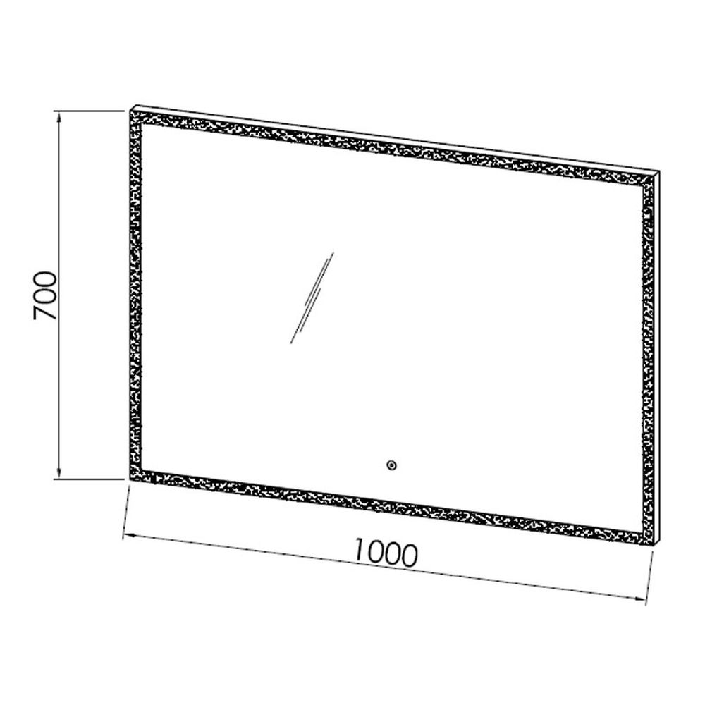 Oglinda dreptunghiulara cu iluminare LED, 100 cm, KolpaSan Drava [2]