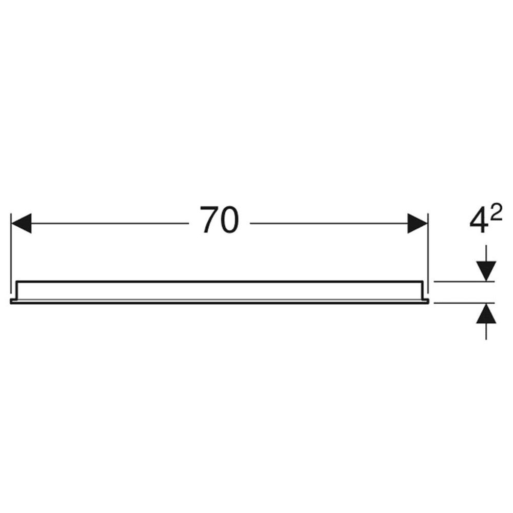Oglinda dreptunghiulara 70 cm cu iluminare LED si dezaburire Geberit, Option Basic [5]
