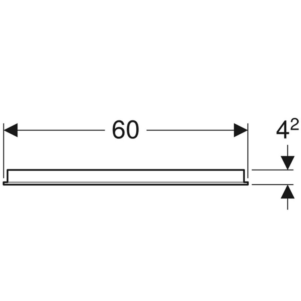 Oglinda dreptunghiulara 60 cm cu iluminare LED si dezaburire Geberit, Option Basic [5]