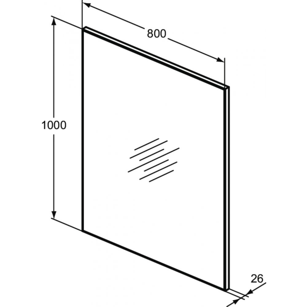 Oglinda dreptunghiulara 80 cm Ideal Standard Mirror&Light [3]