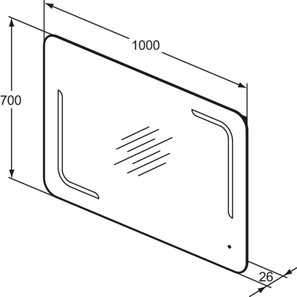 Oglinda dreptunghiulara cu iluminare LED Ideal Standard Mirror&Light Ambient 100 cm [2]